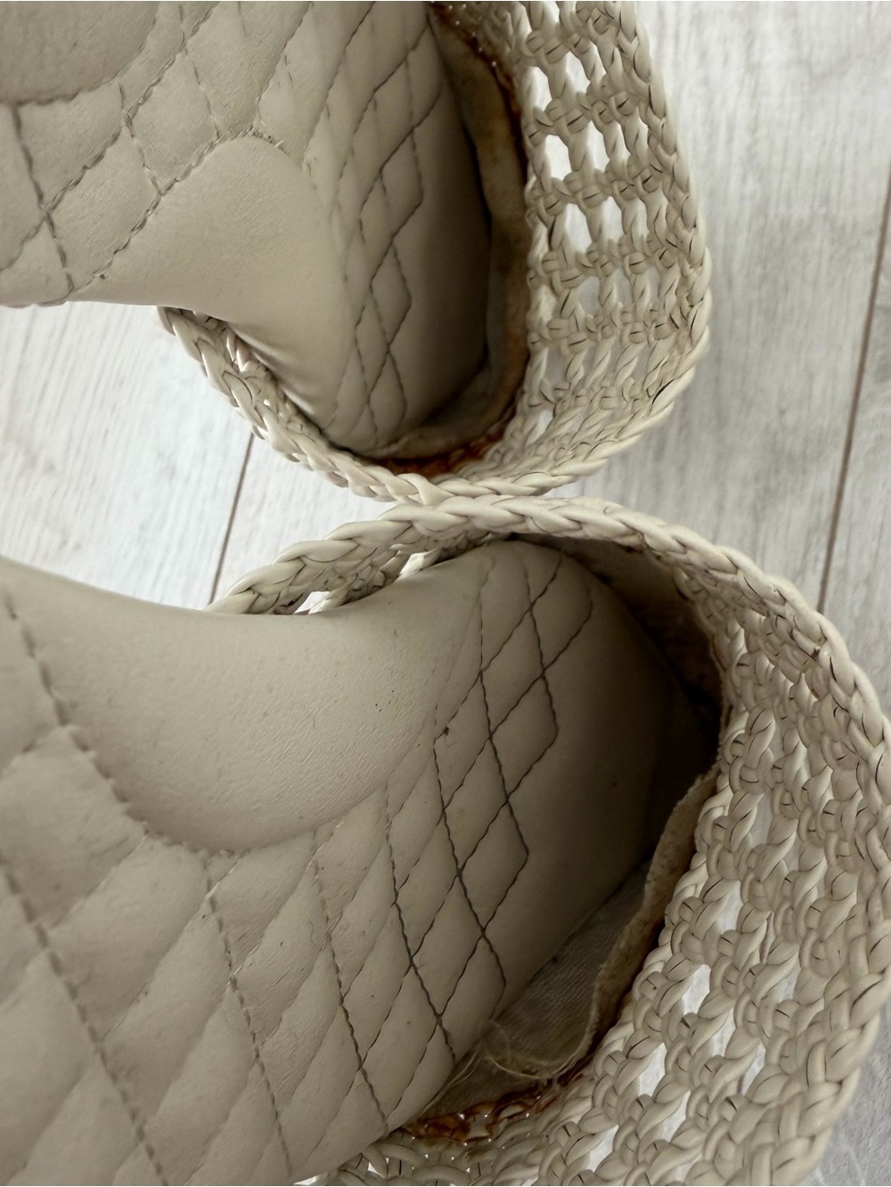 Birdies Cream Woven Pointed Slip-On Mules - Picture 5 of 6
